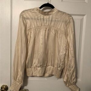 Frame silk Elegant Cream Women's Top